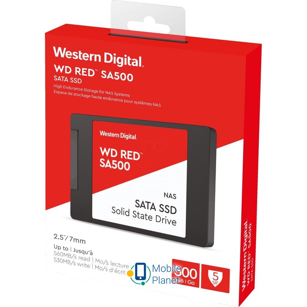 2.5 500GB Western Digital (WDS500G1R0A) Тип: внутренний; Объём памяти: 500