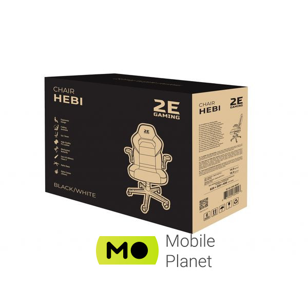 2E GAMING HEBI Black/White (2E-GC-HEB-BKWT) (UA) Матеріал покриття: шкіра; Маса