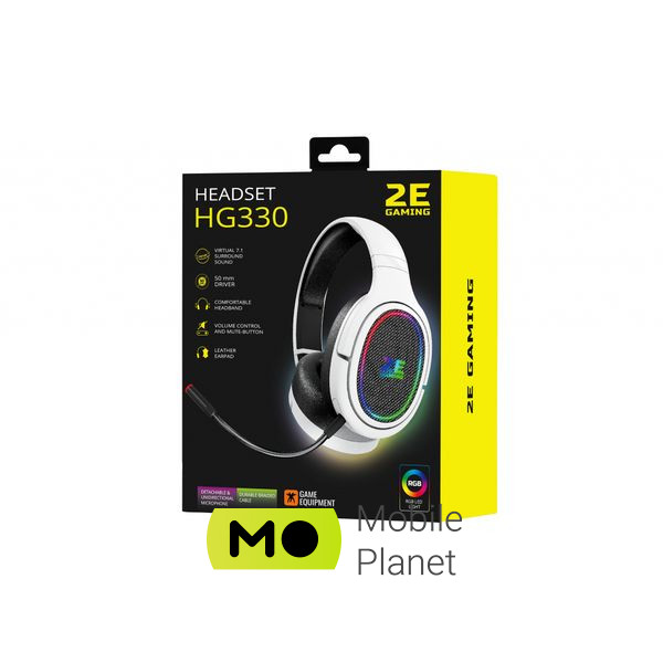 2E HG330 RGB USB 7.1 White (2E-HG330WT-7.1) (UA) Тип пристрою: гарнітура; Тип: