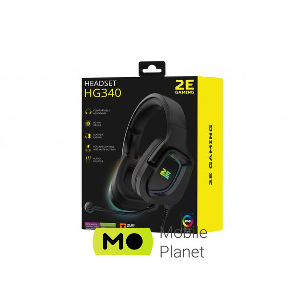 2E HG340 RGB 3.5mm Black (2E-HG340BK) (UA) Тип пристрою: гарнітура; Тип: