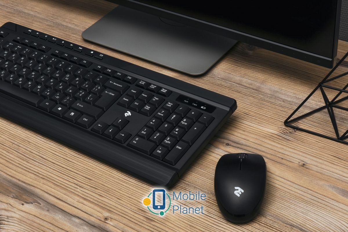 2E MF410 BLACK (2E-MK410MWB) Клавіатура виконана з чорного