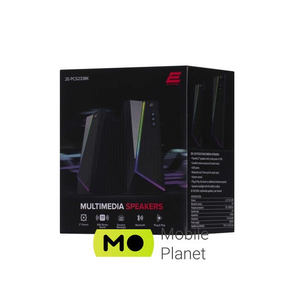 2E PCS233 RGB USB Black (2E-PCS233BK) (UA) Тип: акустичні стовпчики;