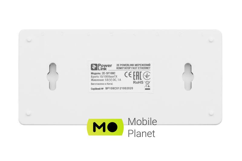 2E PowerLink SF108C (2E-SF108C) (UA) Порти 8 x 10/100BaseTX