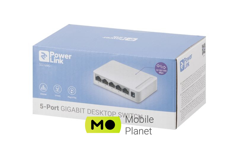 2E PowerLink SG105C (2E-SG105C) (UA) Тип: Комутатор; Порти: 5 x 10 / 100