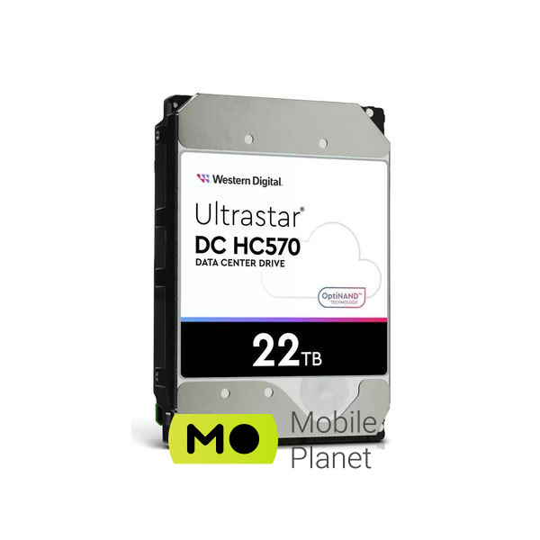 3.5 22TB WD (WUH722222ALE6L4) (UA) Об'єм: 22 TB; Швидкість обертання