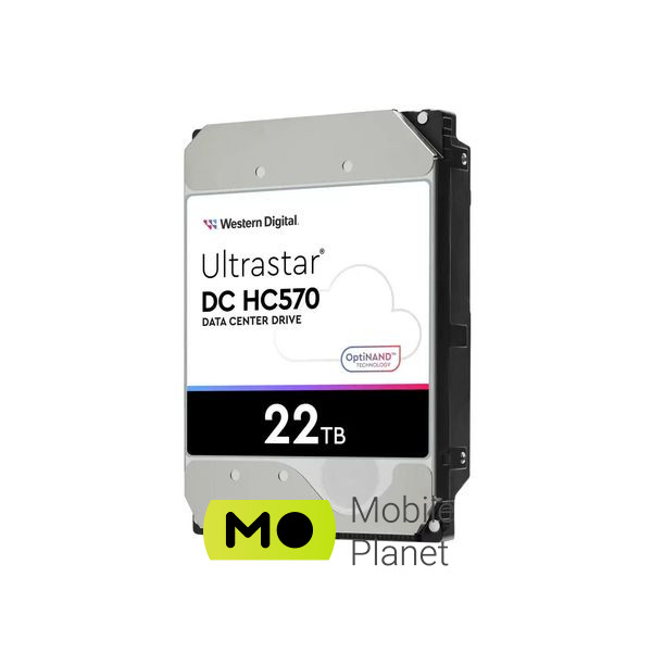 3.5 22TB WD (WUH722222ALE6L4) (UA) Объем: 22 TB; Скорость вращения