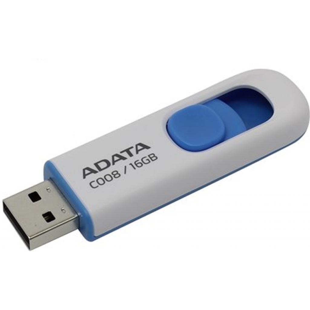 A-DATA 16GB C008 White USB 2.0 (AC008-16G-RWE) Модель 16GB C008 White USB 2.0