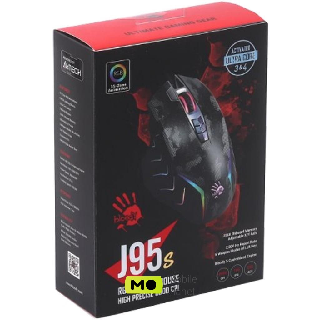 A4tech Bloody J95s Satellite Black (UA) Тип: Проводные, Геймерские;