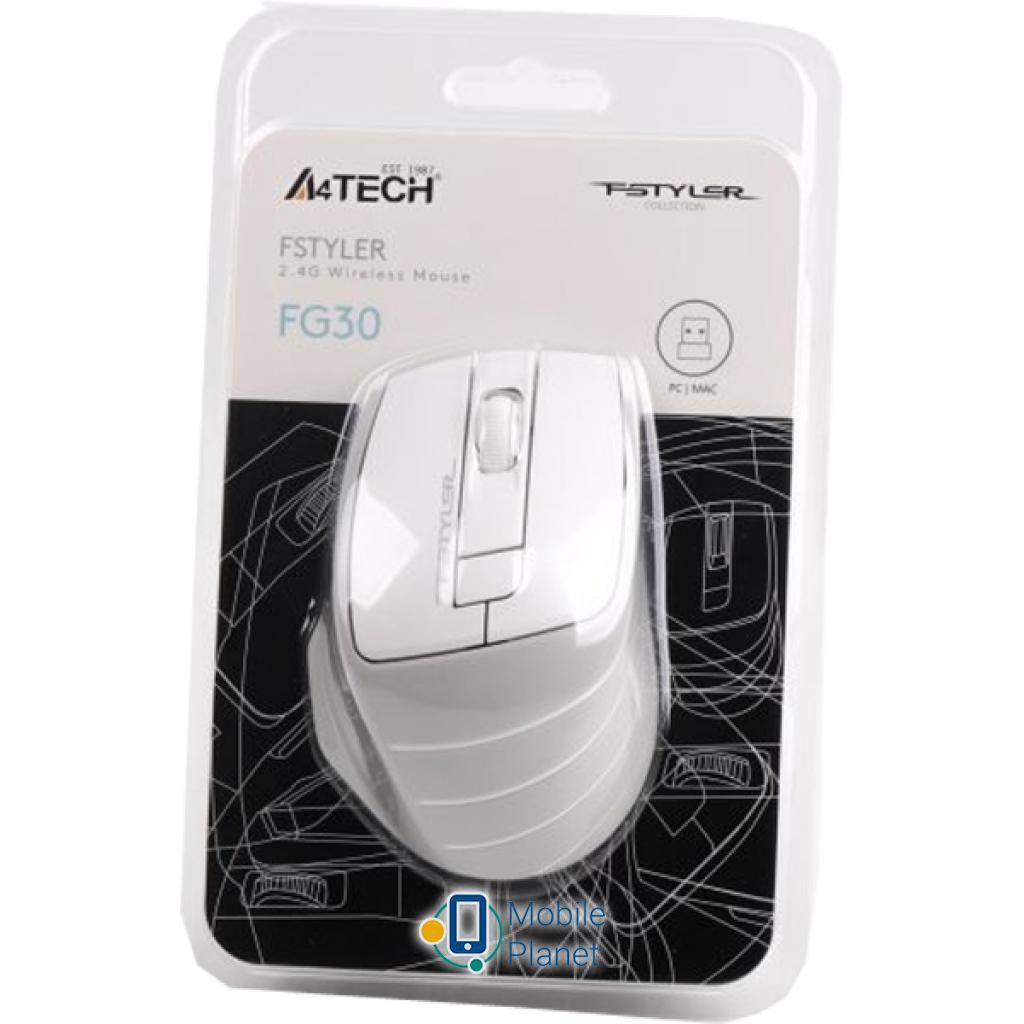 A4tech FG30 White (UA) Тип: Беспроводные; Назначение: