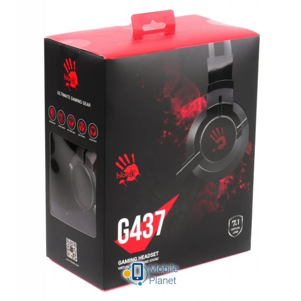 A4tech G437 Bloody Black (UA) Тип пристрою: гарнітура; Тип:
