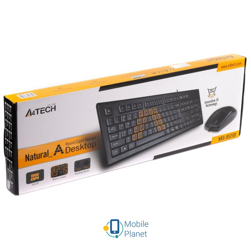 A4tech KRS-8520 USB Black (UA) Тип: проводной; Интерфейс