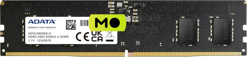 ADATA 16GB (1x16GB) 4800MHz CL40 Premier (AD5U480016G-S) EU Серія: Premier; Тип пам'яті: DDR5;