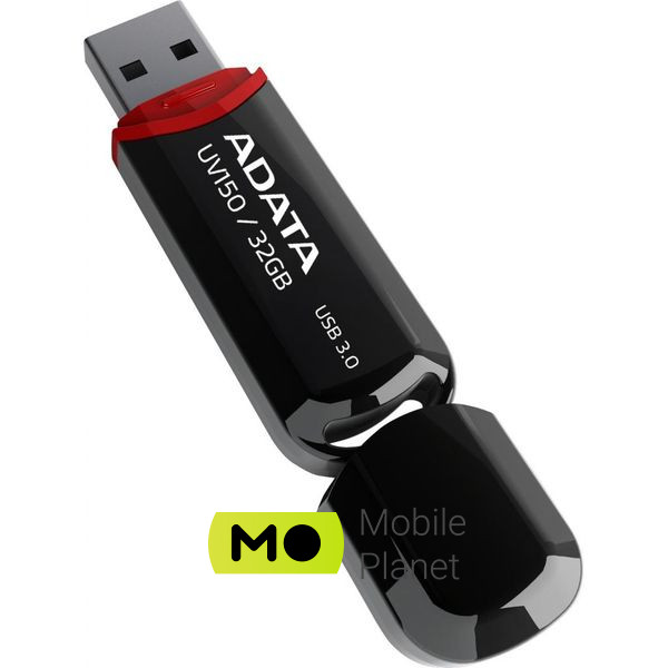 ADATA 32Gb UV150 Black USB 3.0 (AUV150-32G-RBK) (UA) Тип: Високошвидкісні, Класичні;