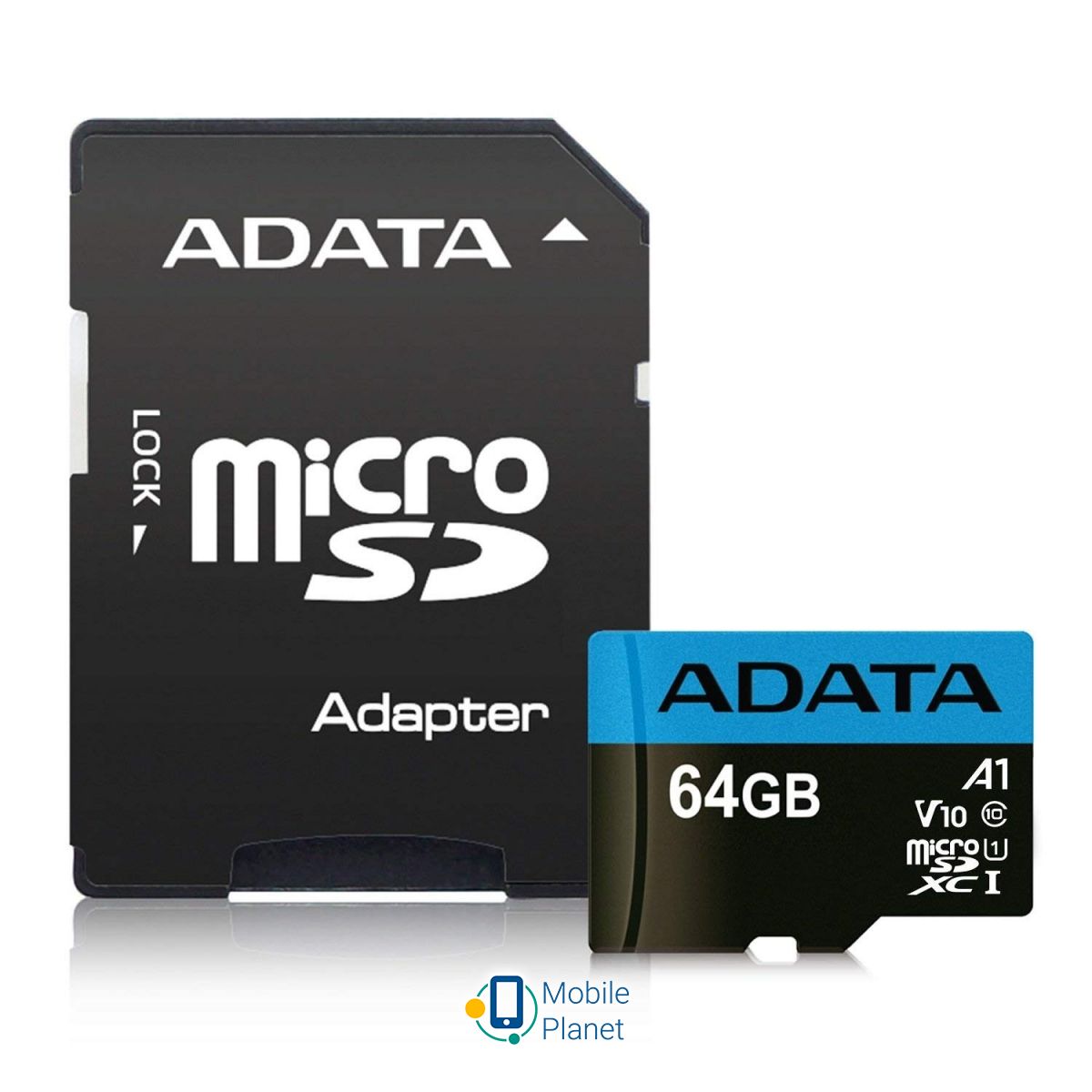 AData Premier microSDHC/SDXC UHS-I Class10 (AUSDX64GUICL10A1-RA1) (UA) Мета  для мобільних пристроїв; для планшетів; Для автомобільного DVR 