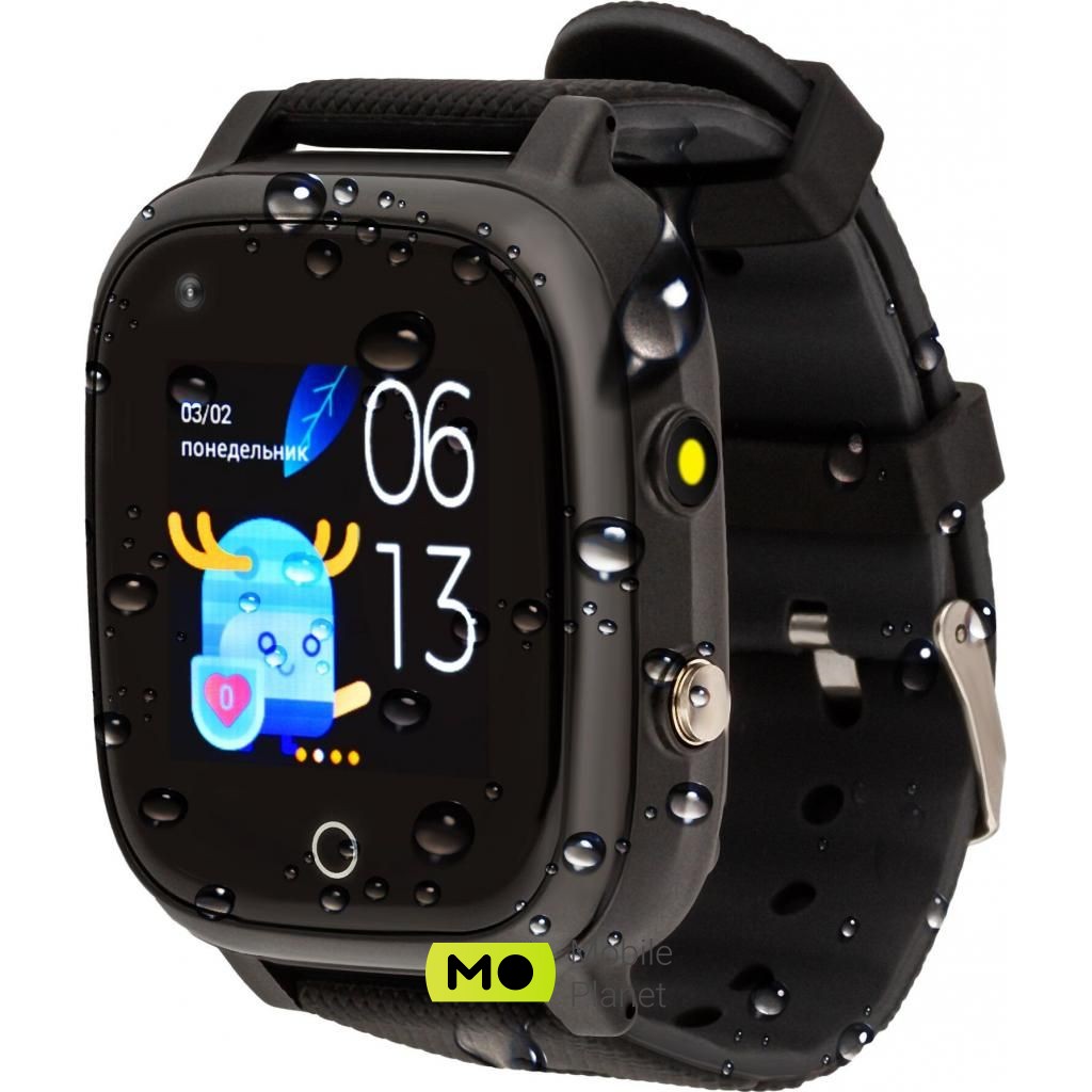 AmiGo GO005 4G WIFI Kids waterproof Thermometer Black (747016) Форма годинника квадратні