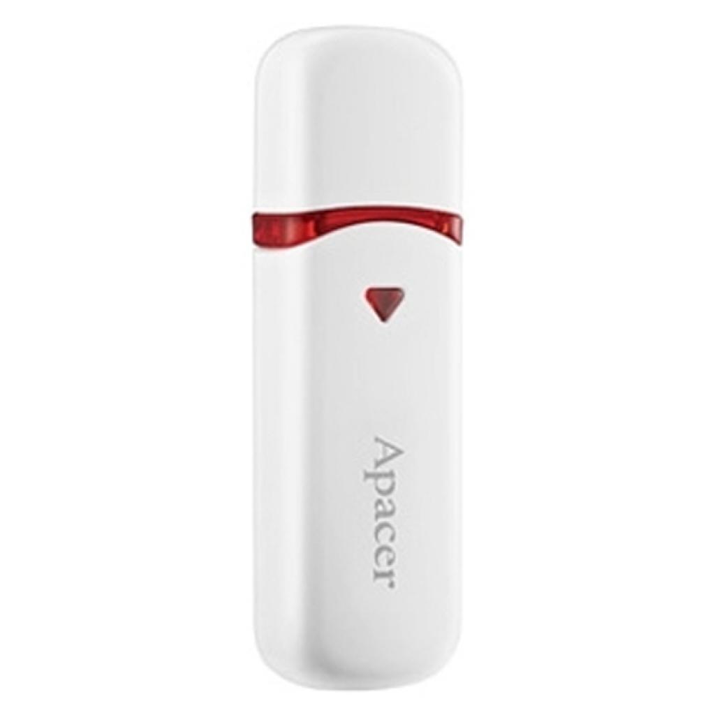 Apacer 32GB AH333 white USB 2.0 (AP32GAH333W-1) Тип: Класичні; Обсяг пам'яті: 32 Gb;