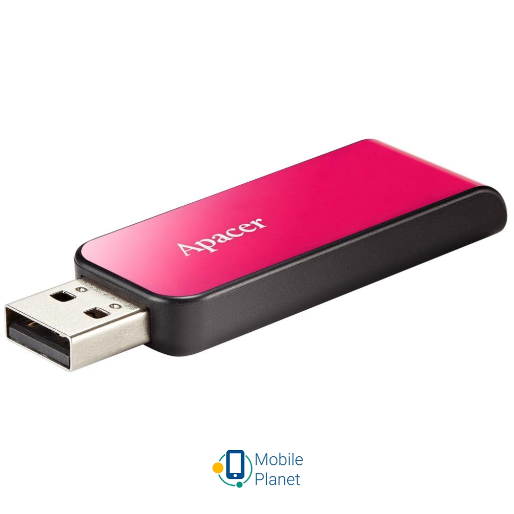 Apacer 32GB AH334 pink USB 2.0 (AP32GAH334P-1) Гарантія, місяць  60 
