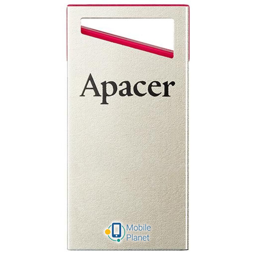 Apacer 64GB AH112 Red USB 2.0 (AP64GAH112R-1) (UA) Тип: Суперкомпактные, В