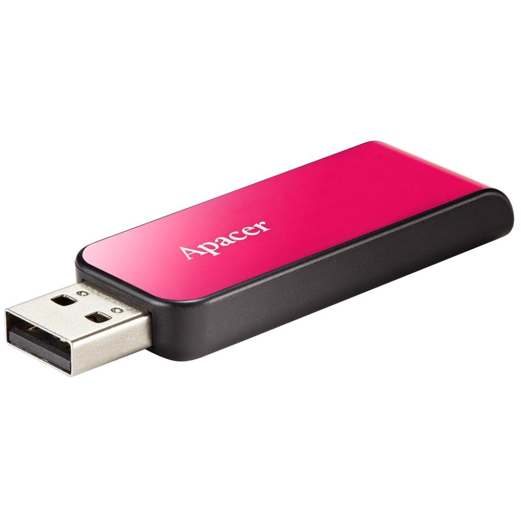 Apacer 64GB AH334 pink USB 2.0 (AP64GAH334P-1) Артикул AP64GAH334P-1