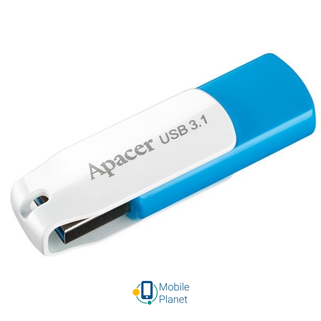 Apacer 64GB AH357 Blue USB 3.1 (AP64GAH357U-1) (UA) Тип: Високошвидкісні,