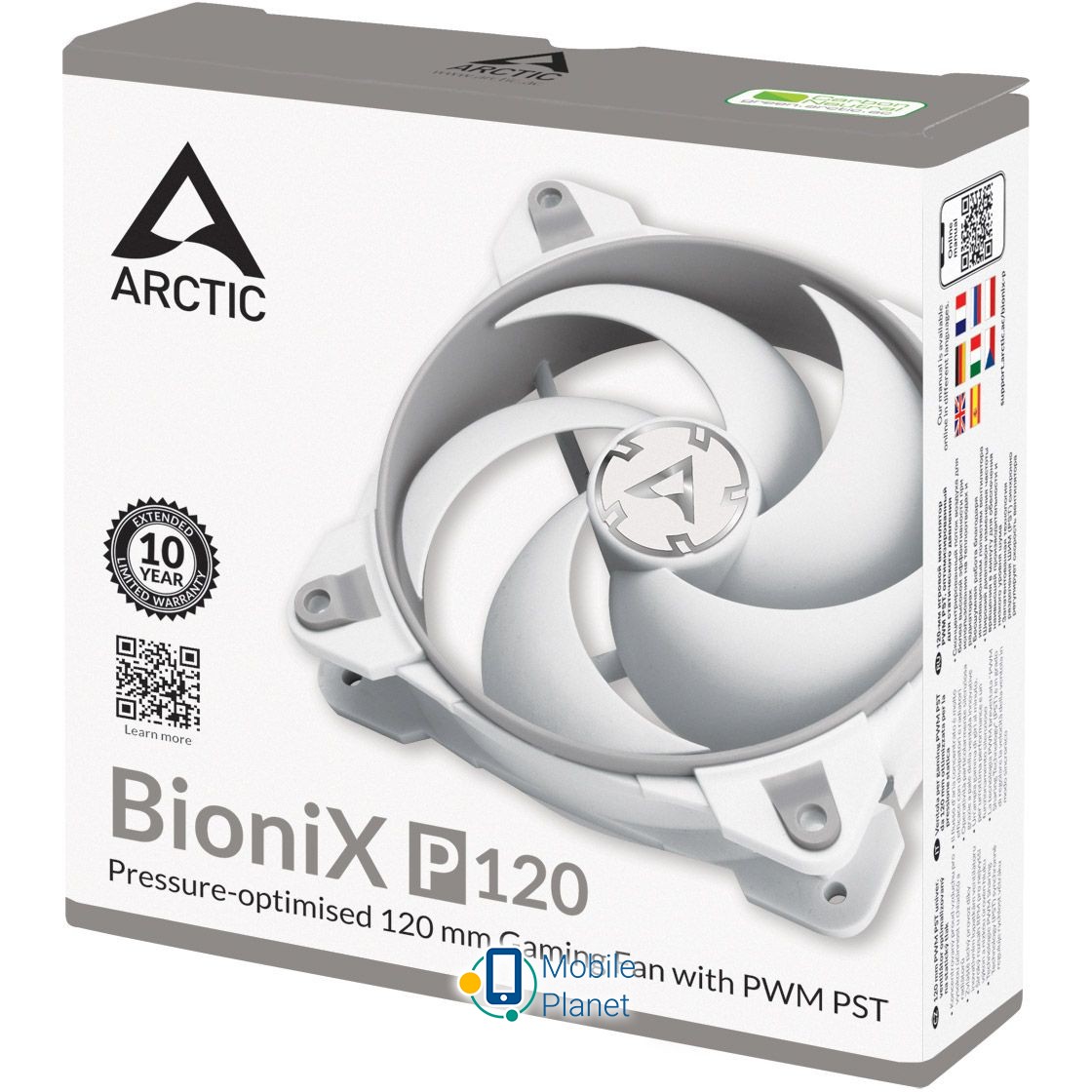 ARCTIC BioniX P120 Gaming PWM PST Gray/White (ACFAN00167A) (UA) Модель: BioniX P120 Gaming PWM PST Gray / White;