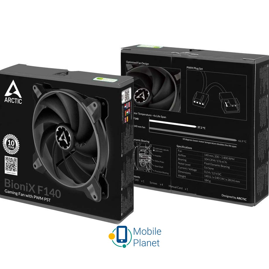 ARCTIC BioniX P140 Gaming PWM PST Gray (ACFAN00159A) (UA) Модель BioniX P140 Gaming PWM PST Gray