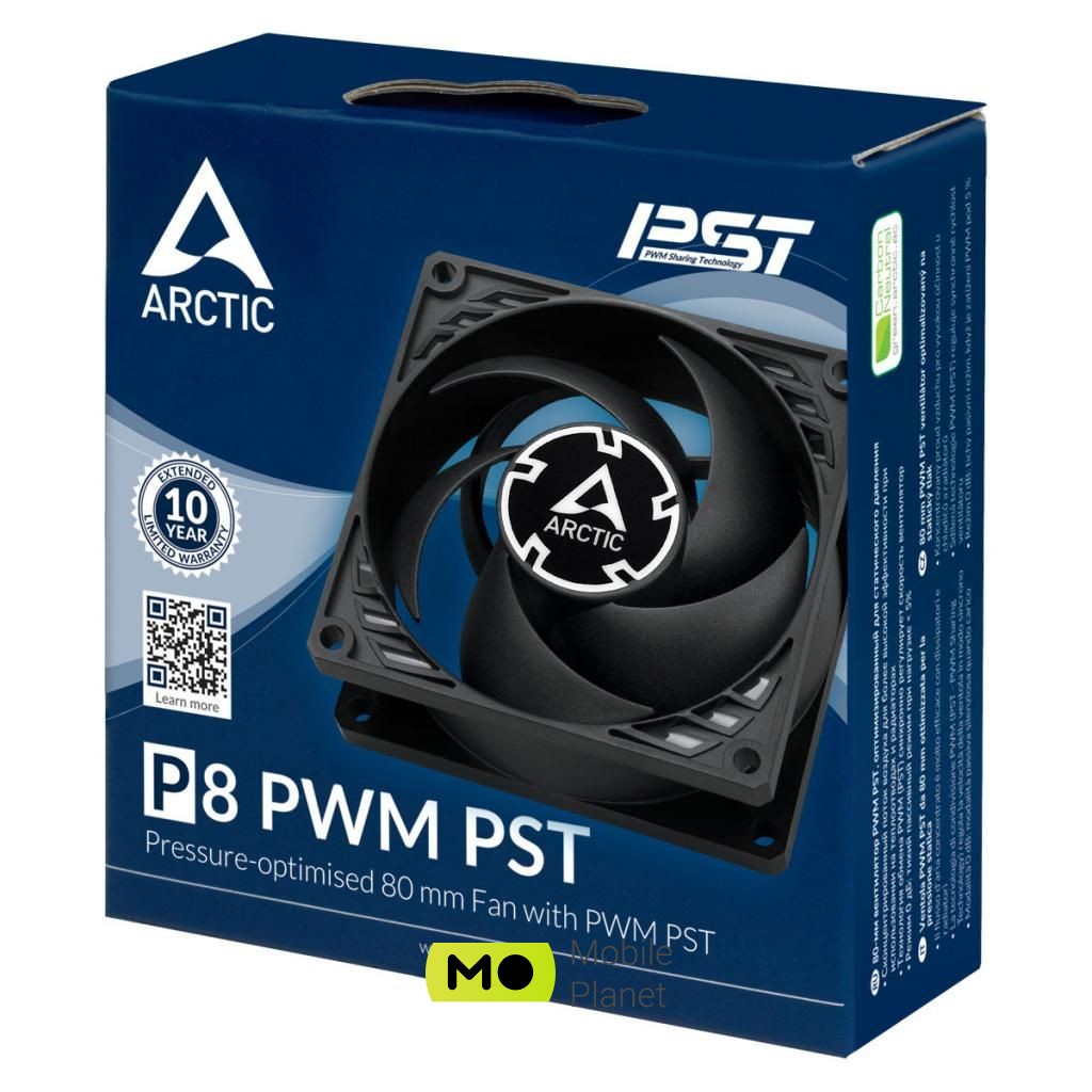 Arctic P8 PWM PST Black (ACFAN00150A) (UA) Повітряний потік 23.4 CFM