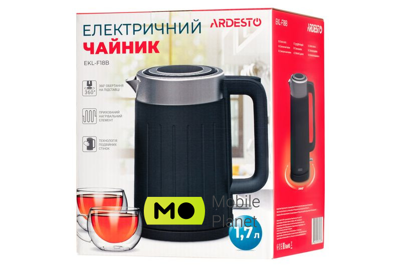 ARDESTO EKL-F18B Тип: електрочайник; Потужність