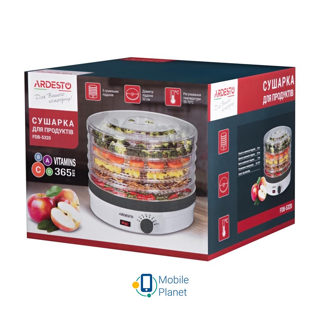 Ardesto FDB-5320 Тип управління: механічний;