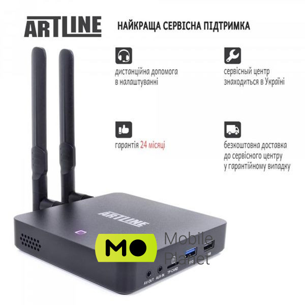 Artline TvBox KM6 (S922X/4GB/64GB) (UA) Процессор: Amlogic S922X; HDMI порт: HDMI 2.1;