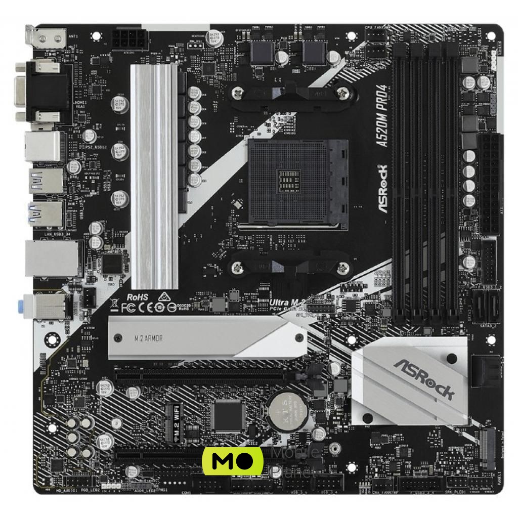 ASRock A520M PRO4 (UA) Вид: для компьютера; Назначение: