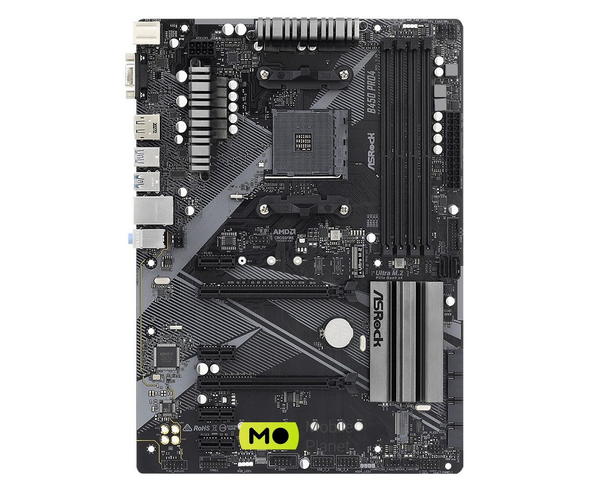 ASRock B450 Pro4 R2.0 Socket AM4 (UA) Роз'єми AM4