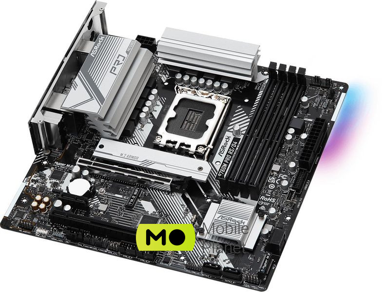 ASRock B760M Pro RS DDR4 EU Охолодження силової частини радіатором  Так (повністю сила, що охолоджується, з алюмінієвим радіатором)