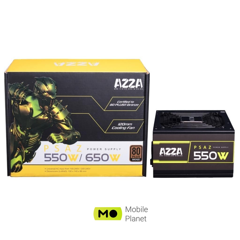 AZZA 550W (PSAZ-550W) (UA) Тип БП: для компьютеров;