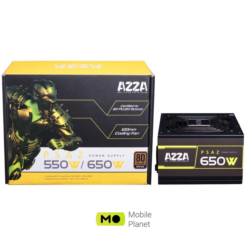 AZZA 650W (PSAZ-650W) (UA) Стандарт БП ATX 12 V