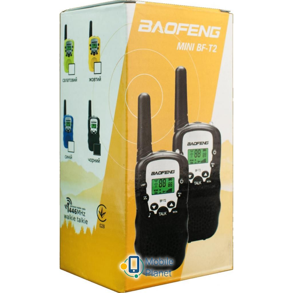 Baofeng MiNi BF-T2 PMR446 Black (MiNiBFT2_B) (UA) Радіус дії до 3 км