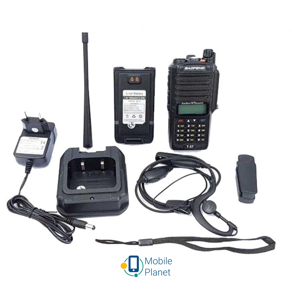 Baofeng T-57 Black (UA) Радиус действия: до 16 км;