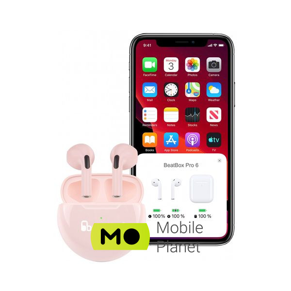 BeatBox PODS PRO 6 Pink (bbppro6p) (UA) Тип TWS (True Wireless Stereo)