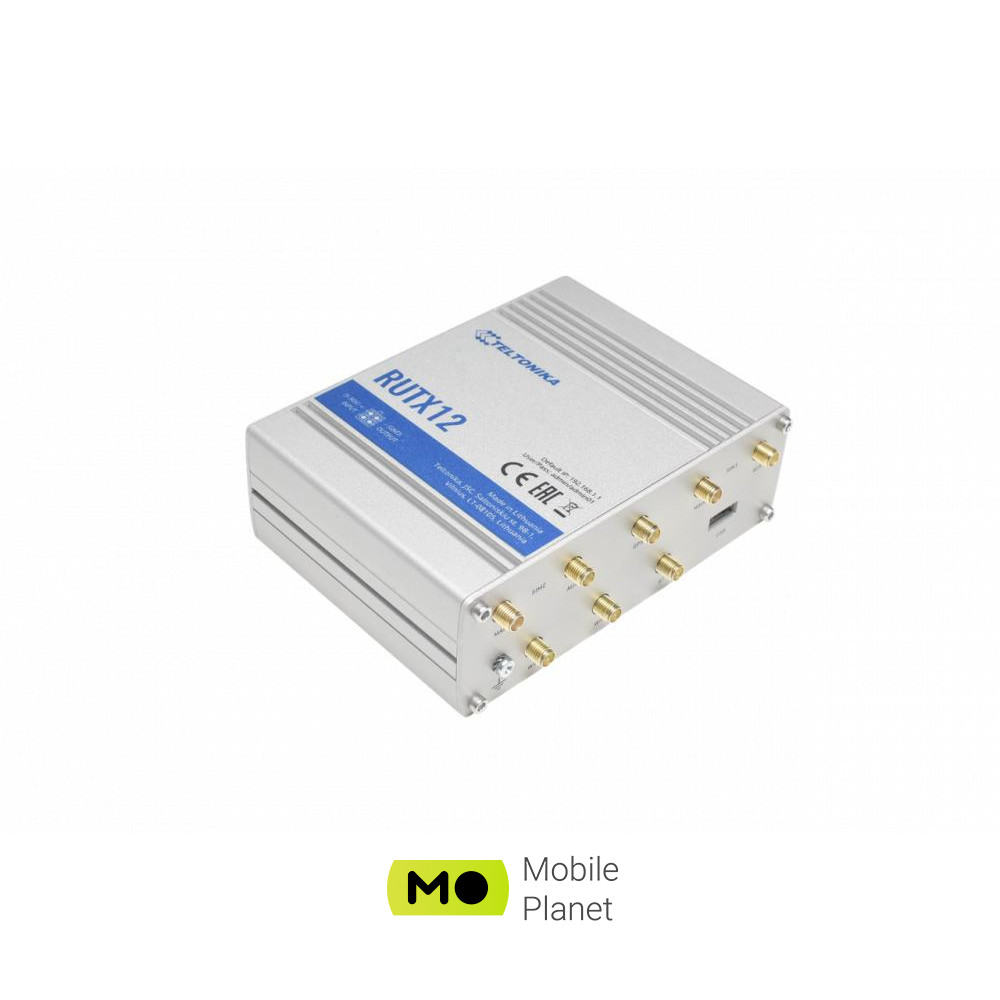 Бездротовий маршрутизатор (роутер) Teltonika RUTX12 (UA) Стандарт: 802.11ac; Робота в двох