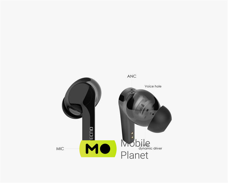 Bluetooth-гарнитура Tecno Hipods H3 Black (4895180768019) Тип: вкладыши; Тип подключения: