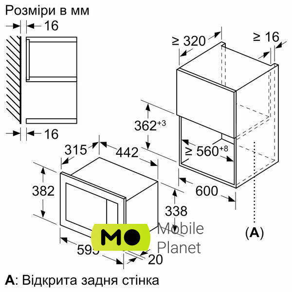 Bosch BFL623MW3 рівнів потужності 5 90 Вт, 180 Вт, 360 Вт, 600 Вт, 800 Вт