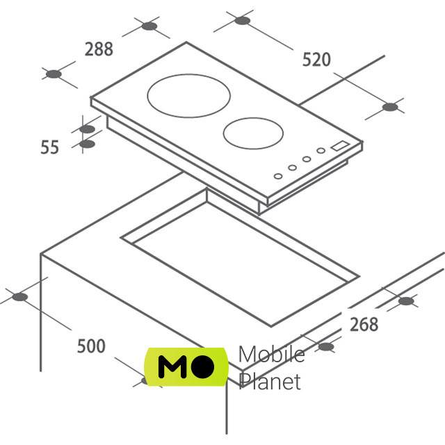 Candy CDH30 (UA) Пристрій: варильна поверхня; Тип
