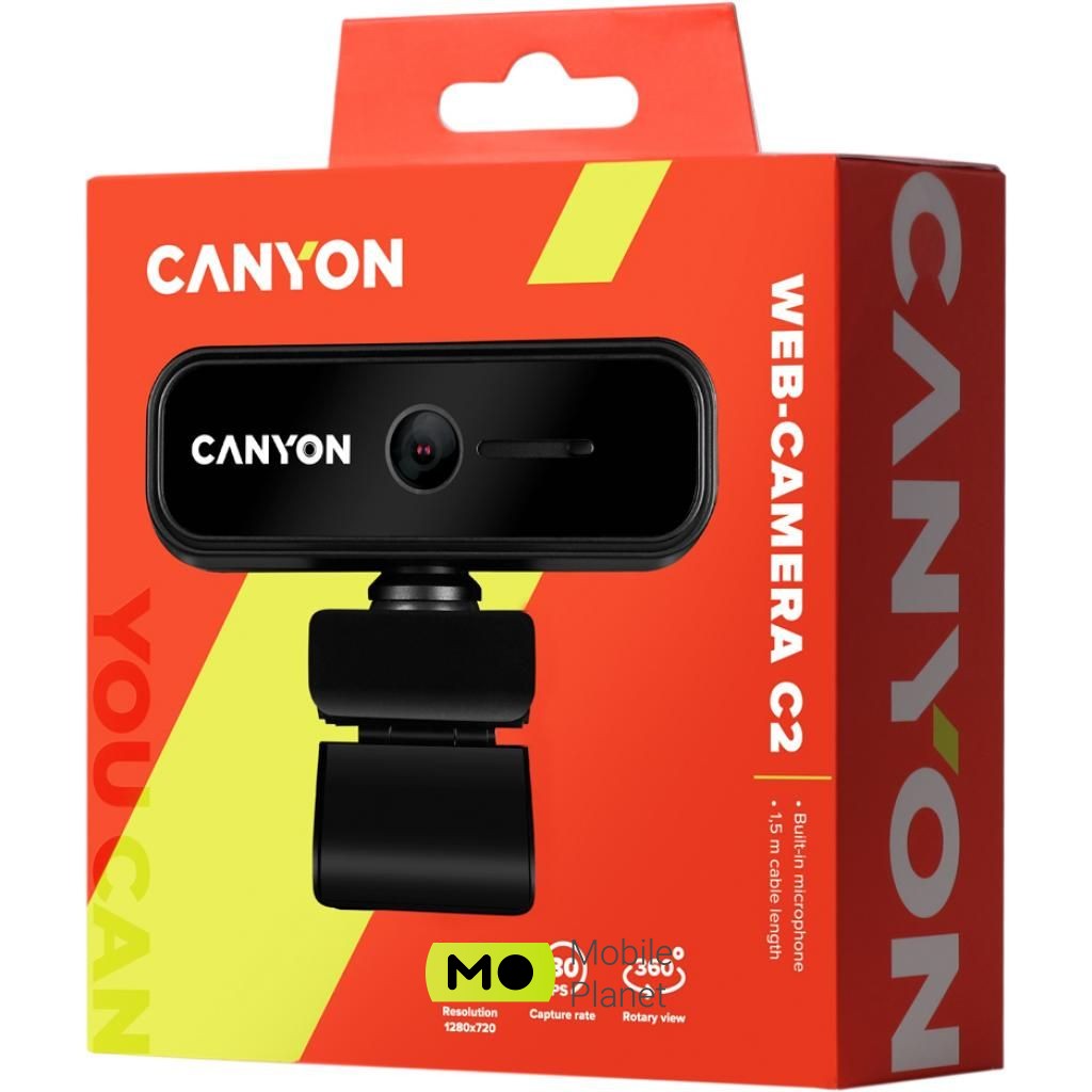 CANYON C2 720p HD Black (CNE-HWC2) (UA) Стандарт видеоразрешения HD