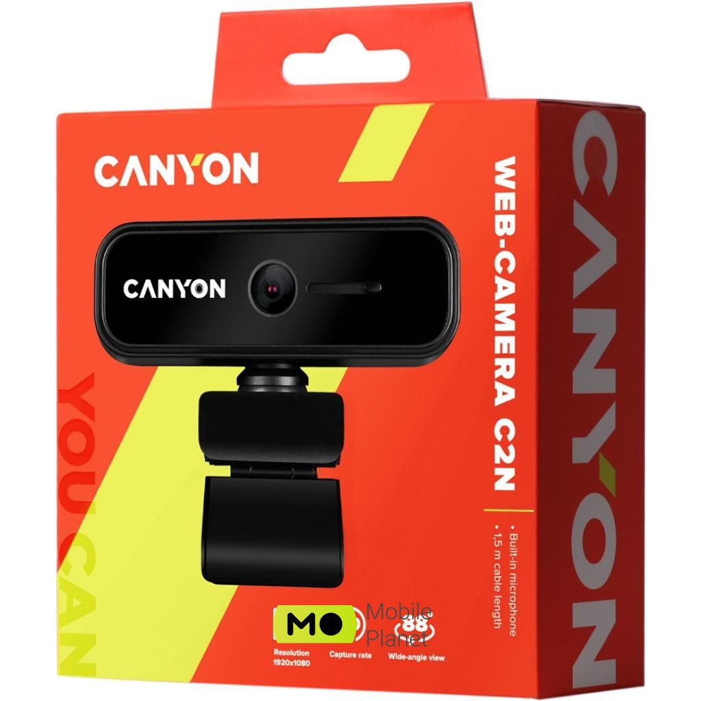 CANYON C2N 1080p Full HD Black (CNE-HWC2N) (UA) Стандарт відеодозвіл Full HD