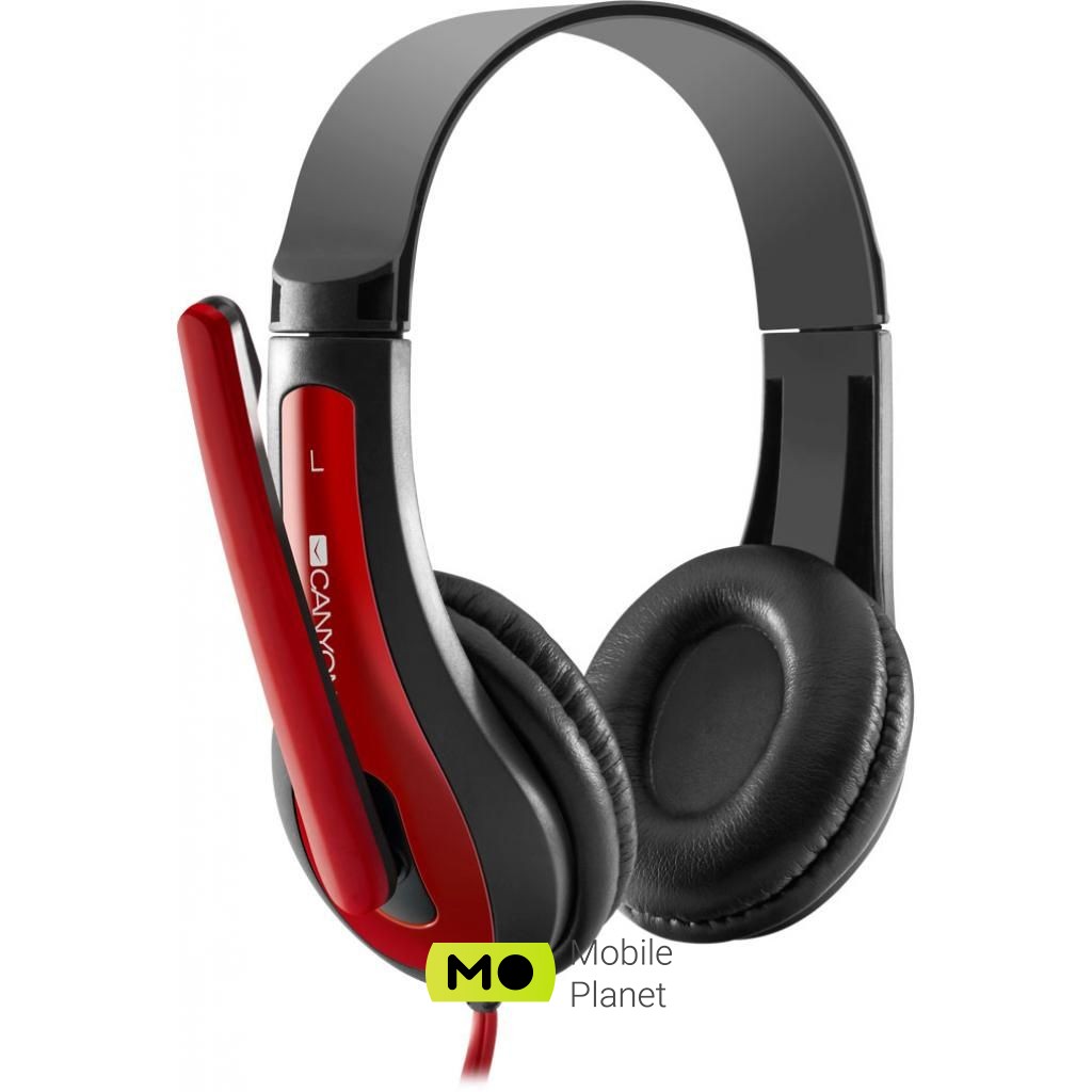 CANYON HSC-1 Black-Red (CNS-CHSC1BR) (UA) Інтерфейс підключення штекер 3.5 мм