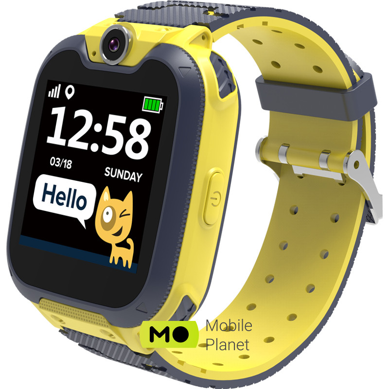 Годинник-телефон дитячі CANYON Tony KW-31 Yellow / Gray (UA) Модель: Tony KW-31; Процесор: MediaTek