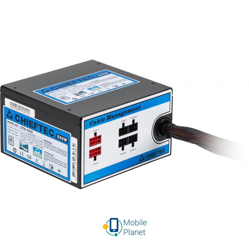 CHIEFTEC 550W (CTG-550C) Тип БП: Модульні, для