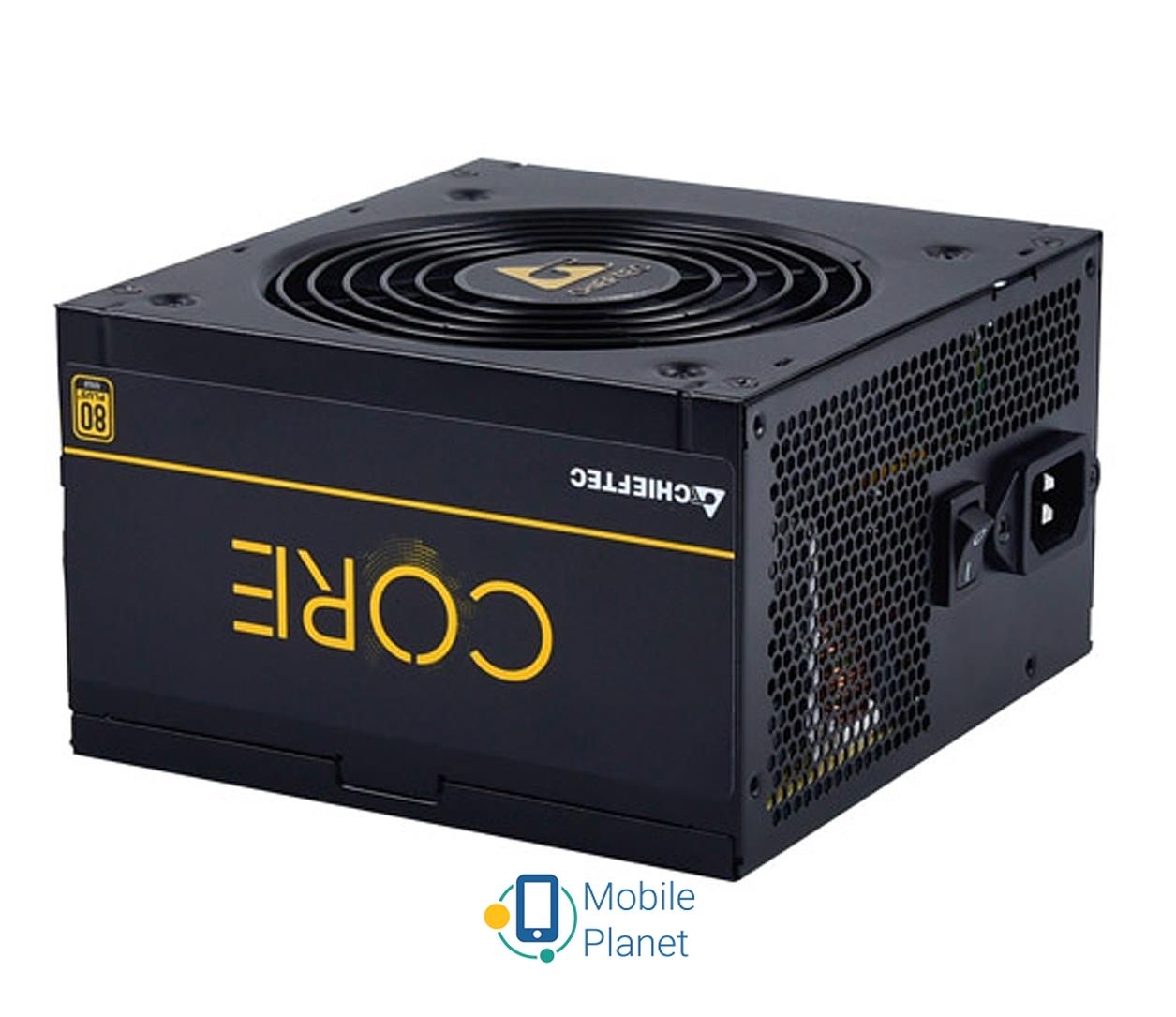 Chieftec Core 500W 80 PLUS GOLD (BBS-500s) EU з'єднувачі  Cp 4 + 4 (8) Контакт - 1 p.; PCI -e 2,0 6 + 2 (8) Контакт - 1 p.; Molex 4 -pin - 3 одиниці;. SATA - 4 ПК;. EPS12V 24 -PIN - 1 PC;. FDD-1 ПК. 