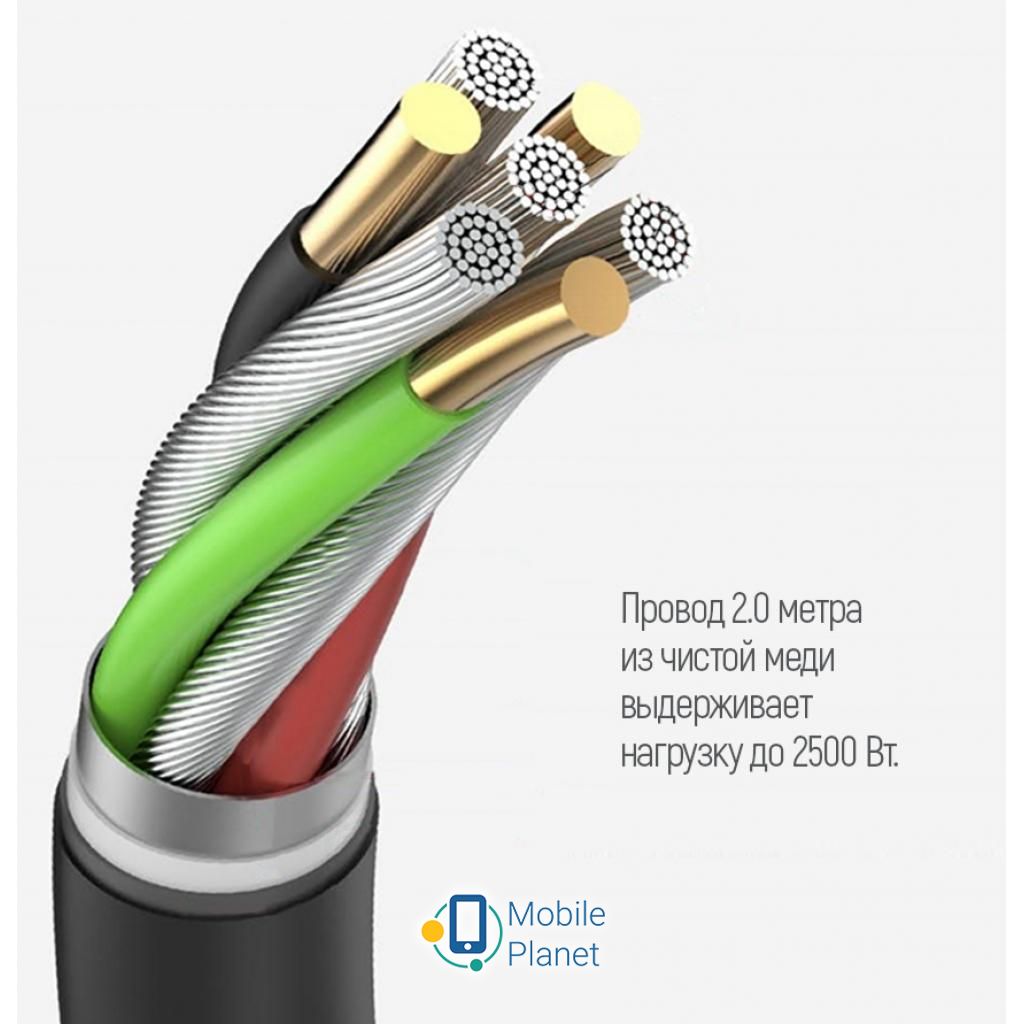 ColorWay CW-CHE64B, 4USB Black (CW-CHE64B) (UA) Сумарна потужність підключеного навантаження ? 2500 Вт