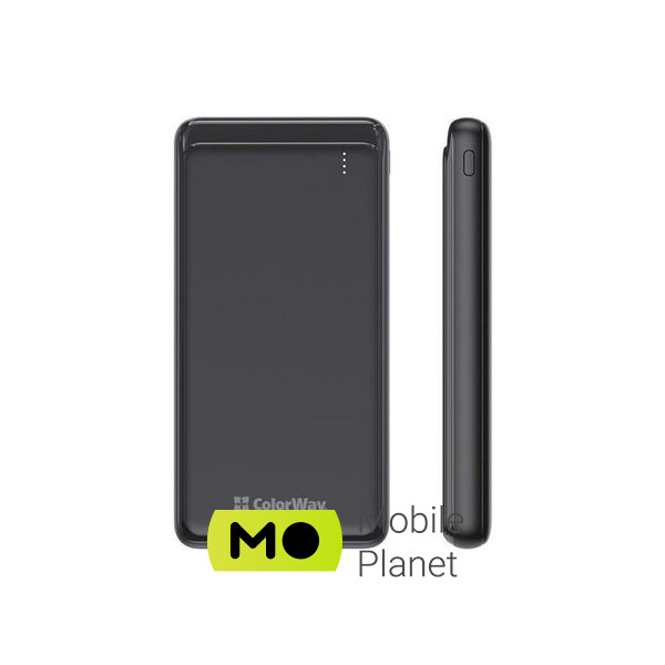 ColorWay Slim PD 10000mAh Black (CW-PB100LPG3BK-PD) Місткість: 10000 мА / год;